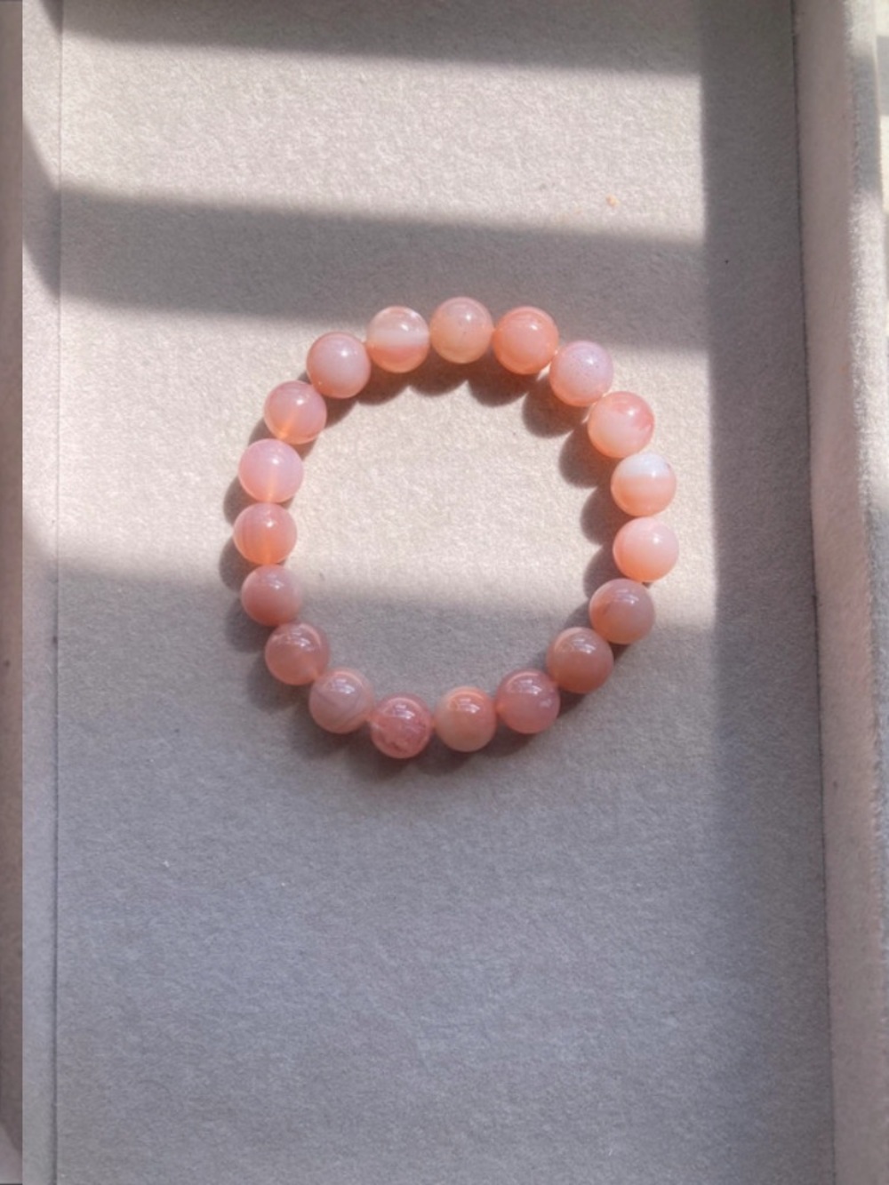 Delicate Pink agate natural stone Stretch Bracelet - Women Jewelry